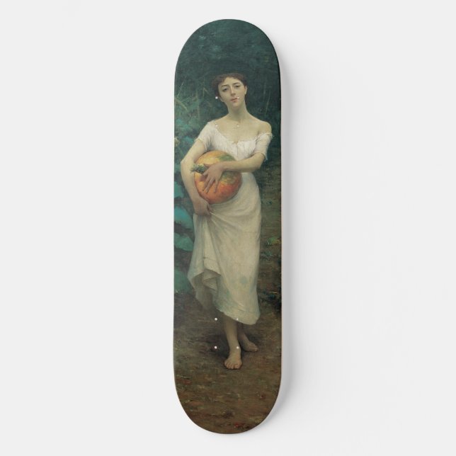Mädchen mit Pumpkin Zonaro 1889 Skateboard (Vorderseite)