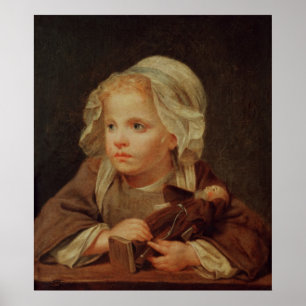 Mädchen mit Puppe Poster