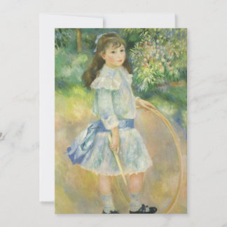 Mädchen mit Reifen von Pierre Renoir, Geburtstagsf Einladung