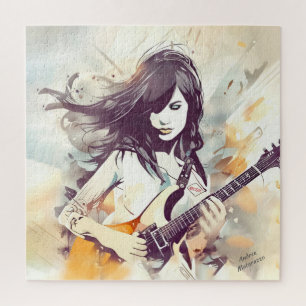 Mädchen mit Rockmusik