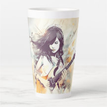 Mädchen mit Rockmusik