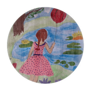 Mädchen mit rotem Ballon Schneidebrett