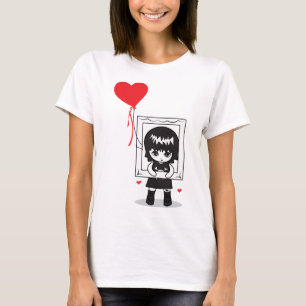 Mädchen mit rotem Ballon T-Shirt