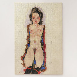 Mädchen mit Roten Gartern | Egon Schiele |