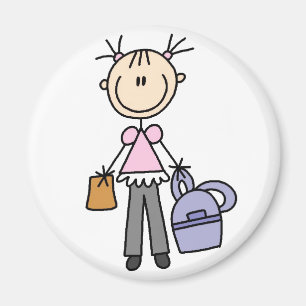 Mädchen mit Rucksack-Magneten Magnet