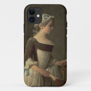 Mädchen mit Schläger und Shuttlecock iPhone 11 Hülle