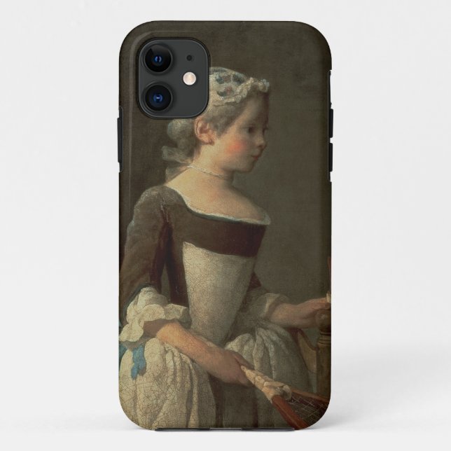 Mädchen mit Schläger und Shuttlecock Case-Mate iPhone Hülle (Rückseite)