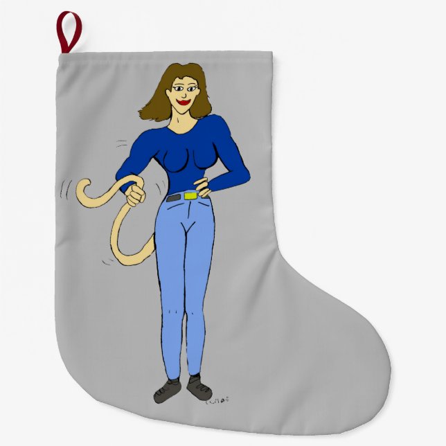 Mädchen mit Schwanz Großer Weihnachtsstrumpf (Vorderseite)