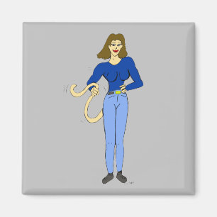 Mädchen mit Schwanz Magnet