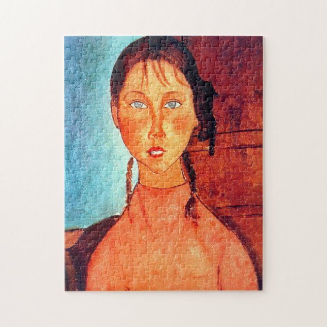 Mädchen mit Schweinen, Modigliani (Vertikal)