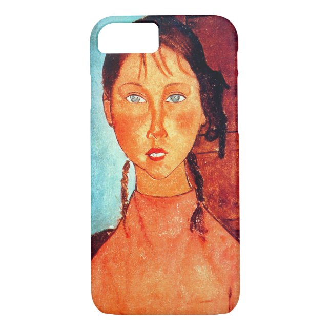 Mädchen mit Schweinen, Modigliani Case-Mate iPhone Hülle (Rückseite)