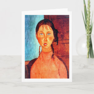 Mädchen mit Schweinen, Modigliani Karte