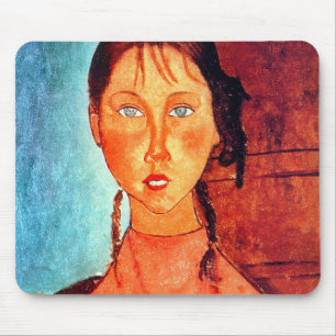 Mädchen mit Schweinen, Modigliani Mousepad