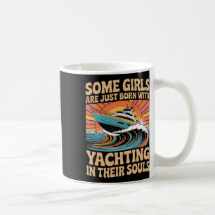Mädchen mit Segel-Seelen Boot Königin Party Kreuzf Kaffeetasse
