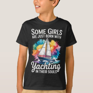 Mädchen mit Segel-Seelen Boot Queen Party-Kreuzfah T-Shirt