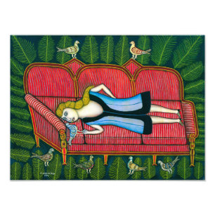 Mädchen mit Tauben Morris Hirshfield Fotodruck