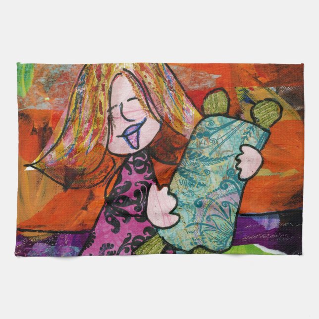 Mädchen mit Torah Handtuch (Horizontal)