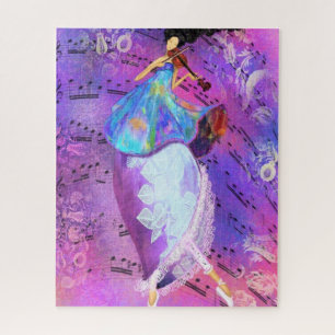 Mädchen mit Violine - Kunst Zeichnend Fantasiekoll