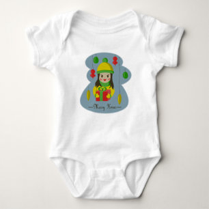 Mädchen mit Weihnachts-Geschenkboxen Baby Strampler