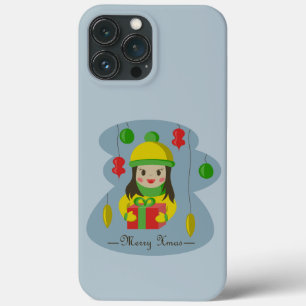 Mädchen mit Weihnachts-Geschenkboxen Case-Mate iPhone Hülle