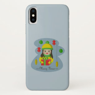 Mädchen mit Weihnachts-Geschenkboxen Case-Mate iPhone Hülle