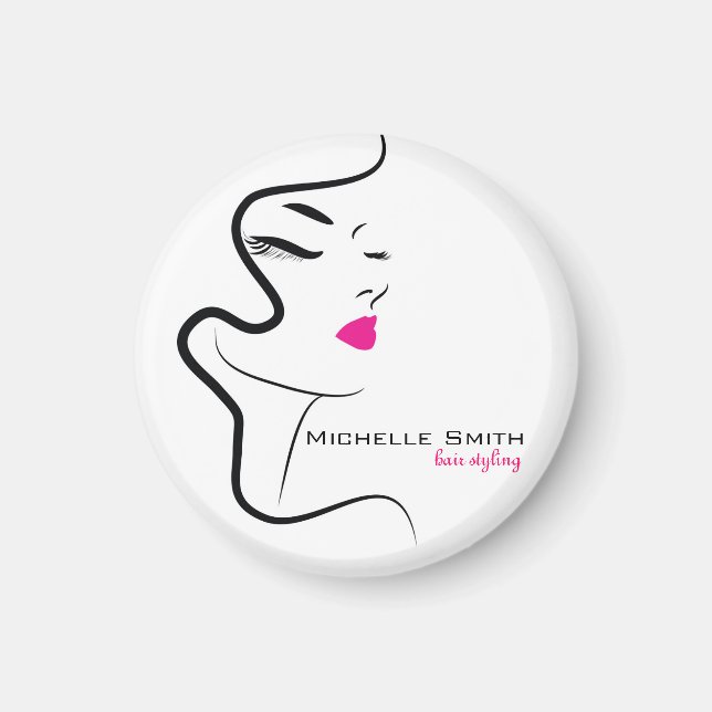 Mädchen mit welligem Haar Frisuren-Styling-Brandin Magnet (Vorne)