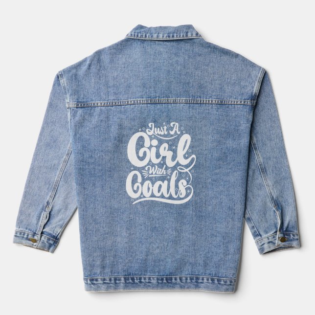 MÄDCHEN MIT ZIELEN DENIM JACKET JEANSJACKE (Rückseite)
