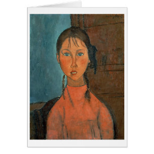 Mädchen mit Zöpfen, c.1918 (Öl auf Leinwand)