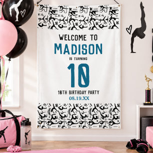 Mädchen moderne schwarze Gymnastik Kinder 10. Gebu Banner