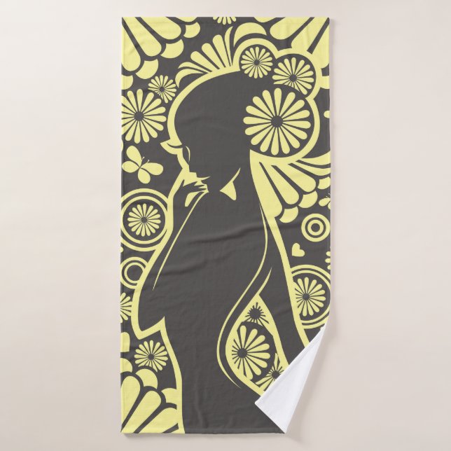 Mädchen Modernes Minimalistisches Handtuch Badehandtuch (Badehandtuch)