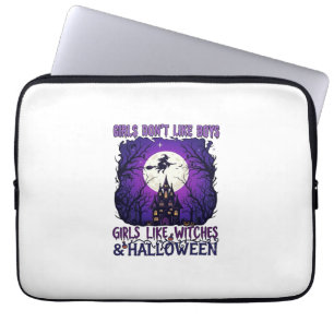 Mädchen mögen keine Hexen-Jungs Halloween Spukhaus Laptopschutzhülle