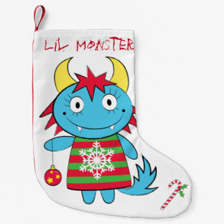 Mädchen-Monster mit Verzierung Kleiner Weihnachtsstrumpf