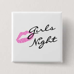 Mädchen-Nacht Button
