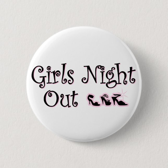 Mädchen-Nacht heraus knöpfen Button (Vorderseite)
