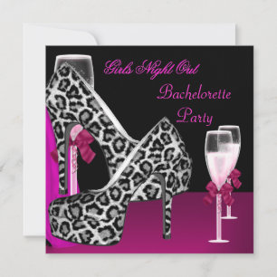 Mädchen Nacht Out Pinke Schuhe Hi Heels Champagner Einladung