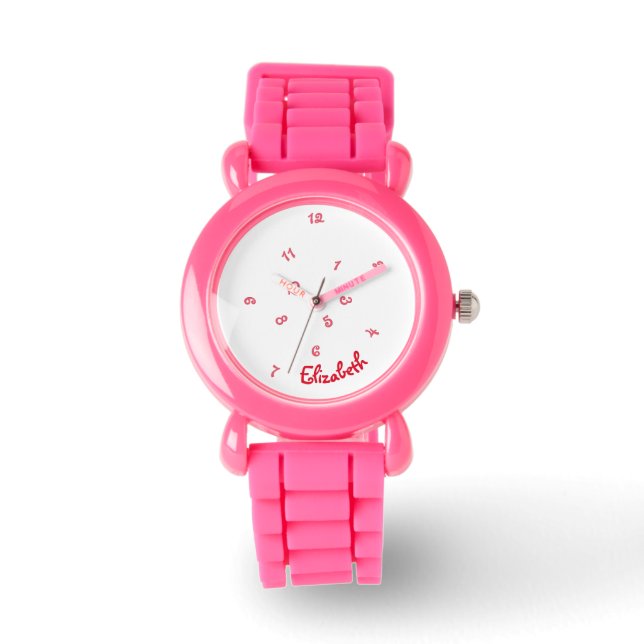 Mädchen Name Cool Niedliche lustige Jumbled Stunde Armbanduhr (Vorderseite)
