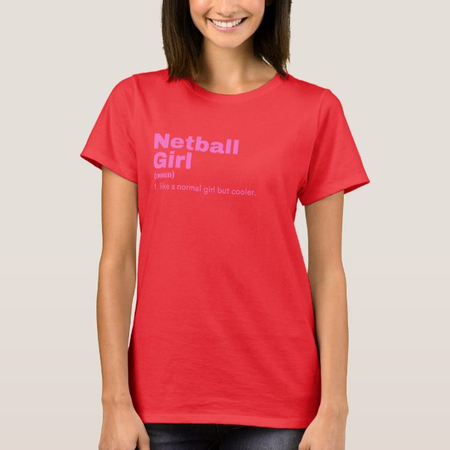  Mädchen - Netball T-Shirt (Vorderseite)