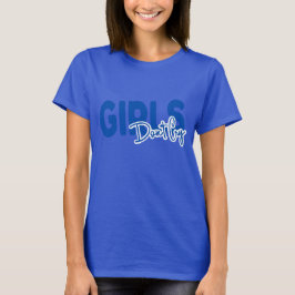 Mädchen nicht schreien Typografie tief königlichen T-Shirt