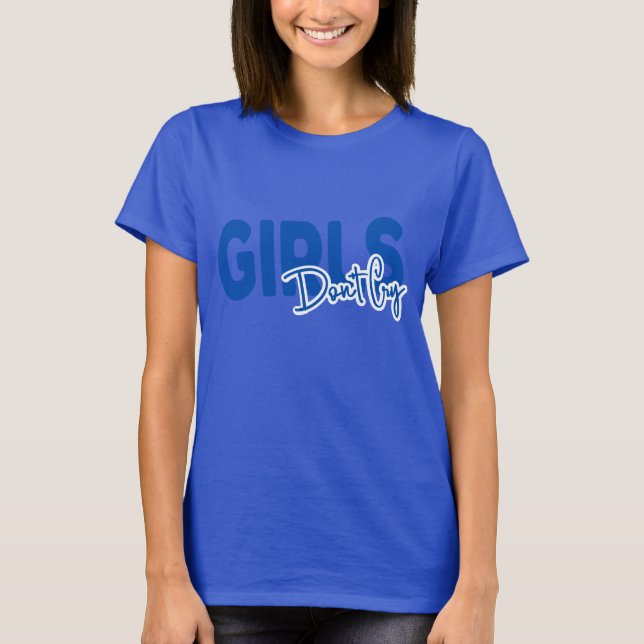 Mädchen nicht schreien Typografie tief königlichen T-Shirt (Vorderseite)