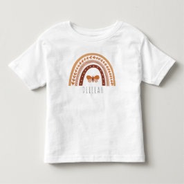 Mädchen Niedlich Boho Rainbow Personalisiert Kleinkind T-shirt