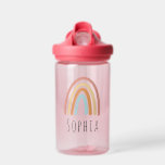 Mädchen Niedlich Boho Wasserfarbe Regenbogen und Trinkflasche<br><div class="desc">Diese niedliche Boho Kinderwasserflasche hat einen neutralen Wasserfarbenregenbogen und kann mit Ihrem Mädchennamen personalisiert werden. Das perfekte rosa Regenbogendesign ist eine großartige Ergänzung zu den Vorschul-,  Schulen- oder Kindergärten.</div>