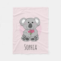 Mädchen Niedlich Koala Bären Blume und Namenskinde