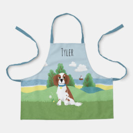 Mädchen Niedlich & Moderne Springer Spaniel Hunde  Schürze
