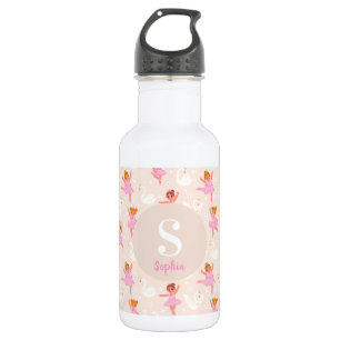 Mädchen Niedlich Pink Ballerina Swan Personalisie Edelstahlflasche