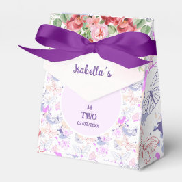 Mädchen Niedlich Pink Lila Butterfly Kindergeburts Geschenkschachtel