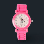 Mädchen Niedlich Pink Safari Zebra Kinder Armbanduhr<br><div class="desc">Diese niedliche und skurrile Kinderuhr bietet eine wunderschöne Zebra-Illustration und einen Ort,  wo Sie Ihren Mädchennamen in einem lustigen,  minimalistischen Schriftart hinzufügen können. Das perfekte Accessoire für alle Tierliebhaber,  perfekt für Kleinkinder.</div>