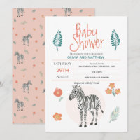 Mädchen Niedlich Pink Zebra Safari Jungle Baby Dus