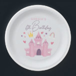 Mädchen Niedlich Princess Palace Kinder 6. Geburts Pappteller<br><div class="desc">Dieses niedliche Mädchen Birthday Papier Platte Design verfügt über einen rosa Palast mit Sternen und Herzen, und eine Prinzessin Krone. Das Design bietet Bereiche für Sie, um einen Namen und Alter in einem eleganten Skript. Perfekt für den Geburtstag eines skurrilen Prinzessin-Liebhabers, großartig für einen 6. Geburtstag, aber vollständig anpassbar für...</div>