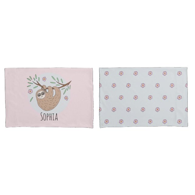 Mädchen Niedlich schlafend Schlaf Schlaf Tier und  Kissenbezug (Vorderseite-Set)