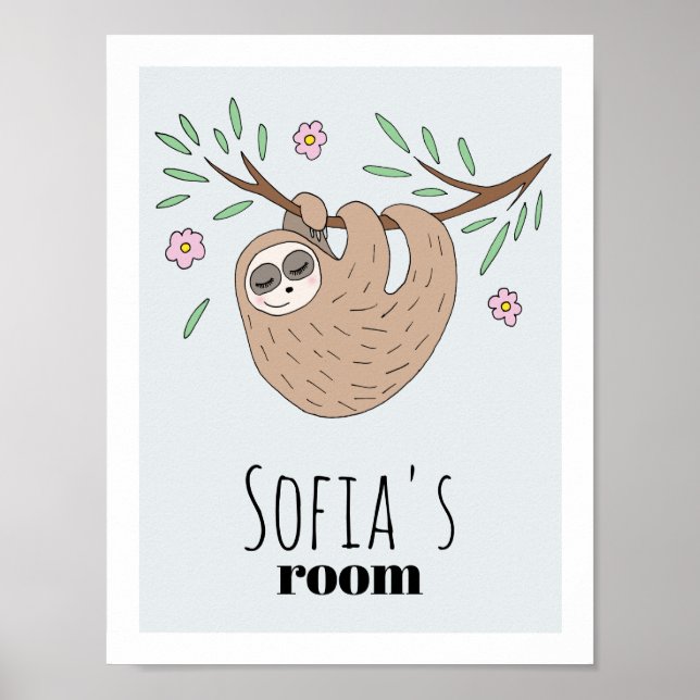 Mädchen Niedlich schlafend Schlaf Schlaf Tier und  Poster (Vorne)